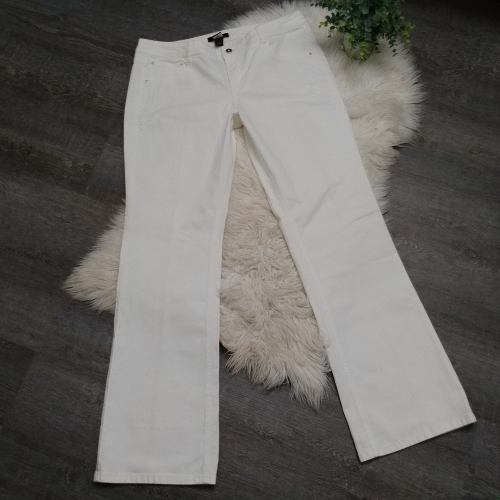 White House Black Market White Blanc Jeans size 14